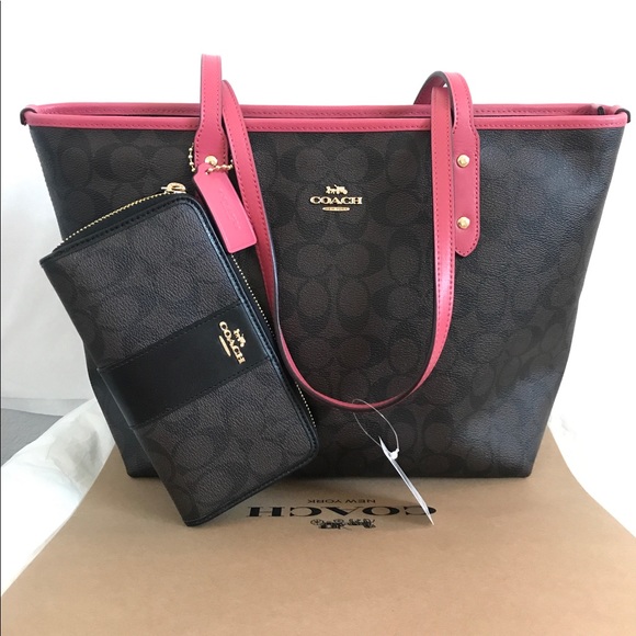 Coach Handbags - 🌷coach zip top tote set/shoulder bag & wallet